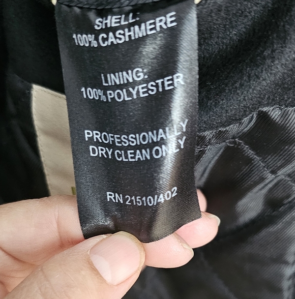 JOE Joseph Abboud 100% Cashmere Dress Coat Men's 42R Black 3 Button Top Coat - Picture 5 of 12